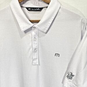 Travis Mathew Golf Polo Shirt Mens XL Christian Athletes FCA Short Sleeve White